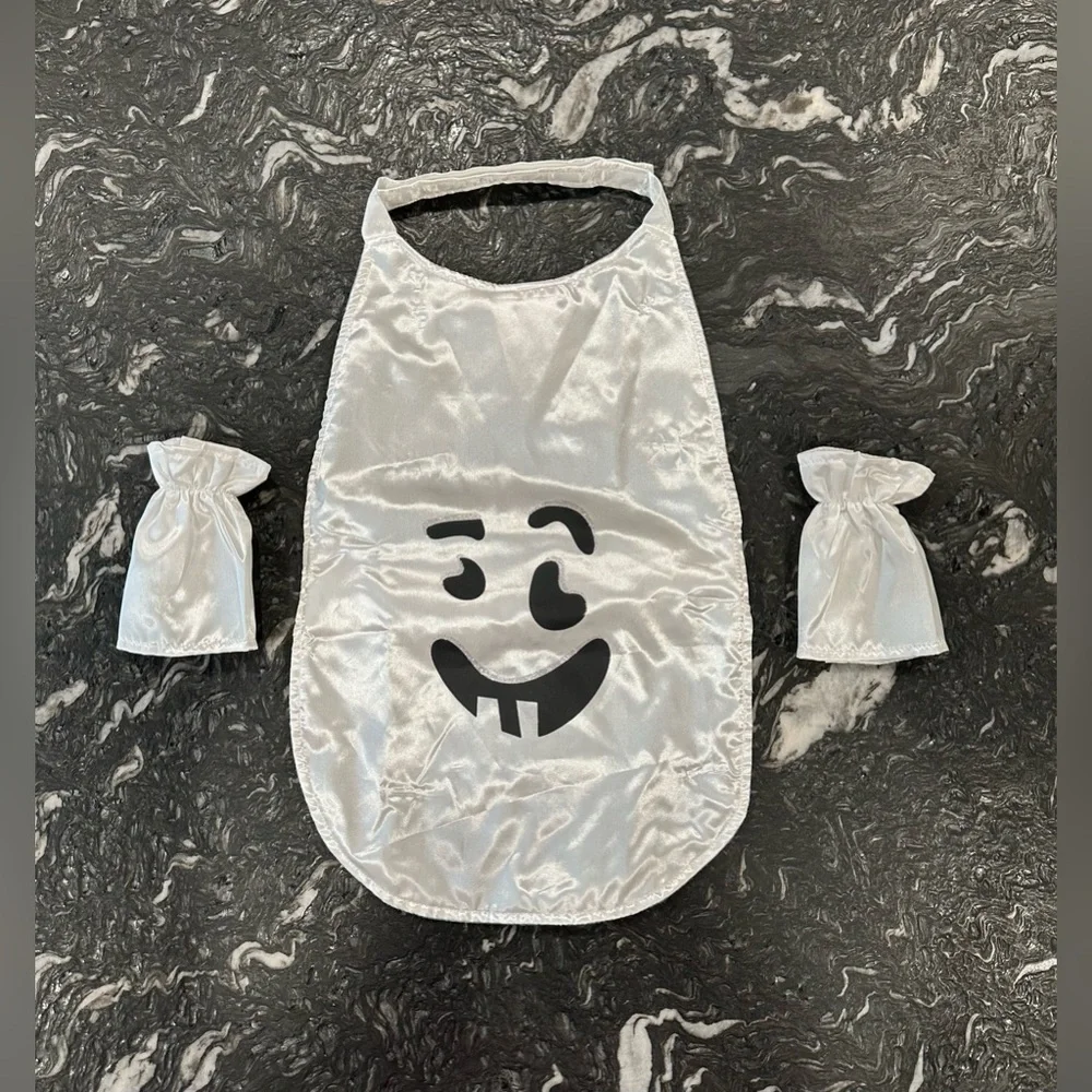 Halloween Ghost Costume for Dog With Cape & Leg Cuffs
